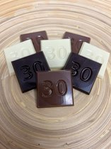 Chocolade cijfer 30 | Getal 30 chocola | Cadeau voor verjaardag of jubileum | Smaak Mix