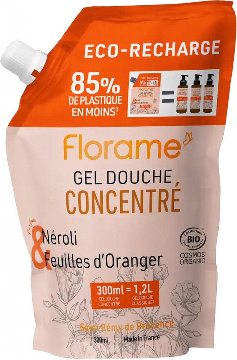 Florame Neroli en Oranjebloesemblad Douchegel Bio Eco-Refill 300 ml