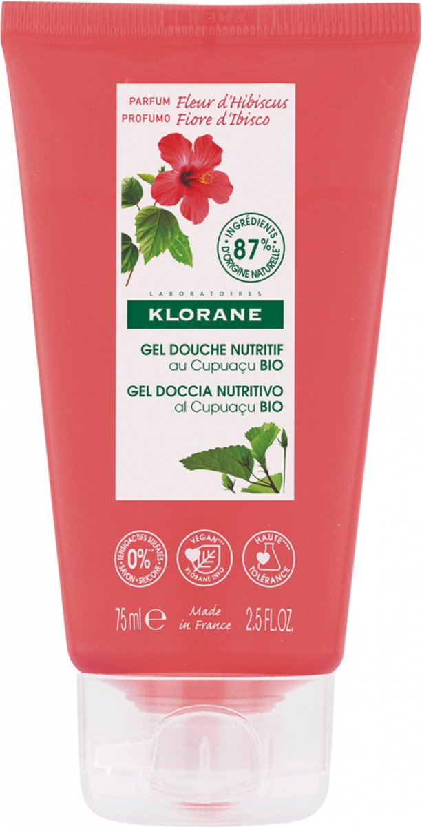 Klorane Organic Cupuaçu Voedende Douchegel Hibiscusbloem 75 ml