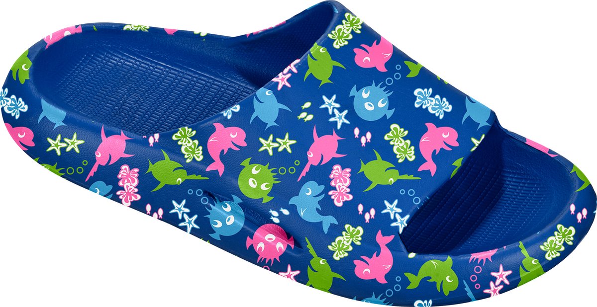 BECO-SEALIFE® badslippers voor kinderen - blauw - maat 26-27