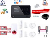 Home-Locking draadloos smart alarmsysteem wifi,gprs,sms en kan werken met spraakgestuurde apps. AC05-14zw