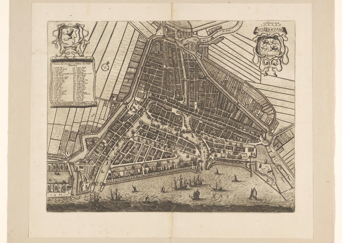 Poster Historische Kaart Rotterdam Plattegrond A X Cm Rotterdamse Bol Com