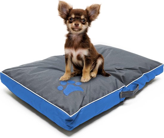 Hondenmatras hondenkussen hondenmand Outdoor Wasbaar blauw XL 105x65x8cm |  bol.com