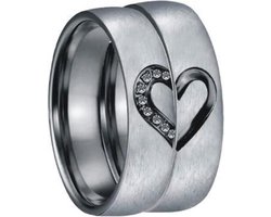 Jonline Prachtige Ringen voor hem en haar|Trouwringen|Vriendschapsringen|Relatieringen|Hart|Zwart