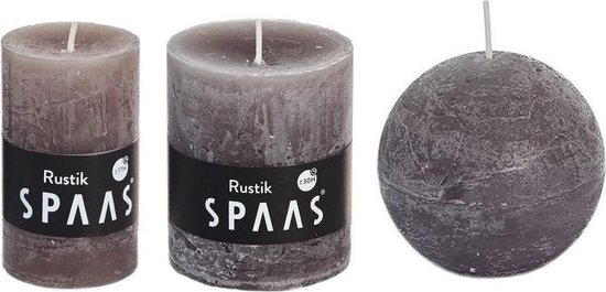 assistent Maak een bed factor 3x Taupe rustieke kaarsen set 5 x 8 cm / 7 x 8 cm / 8 cm - Geurloze kaarsen  -... | bol.com