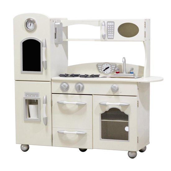 Teamson Kids Retro Houten Speelkeuken - Kinderspeelgoed - Rollenspel Speelgoed - Ivoor van Teamson Kids — afbeelding 2