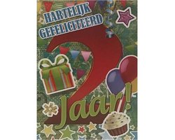 Verjaardagskaart 2 Jaar - Wenskaart Verjaardag - Kaart 2 Jaar
