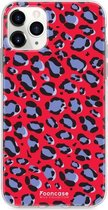 iPhone 11 Pro hoesje TPU Soft Case - Back Cover - Luipaard / Leopard print / Rood