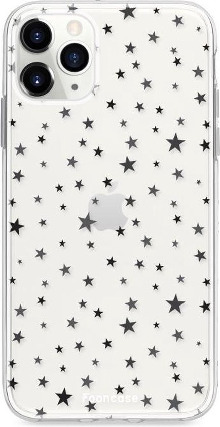 Fooncase Hoesje Geschikt voor iPhone 11 Pro Max - Shockproof Case - Back Cover / Soft Case - Stars / Sterretjes