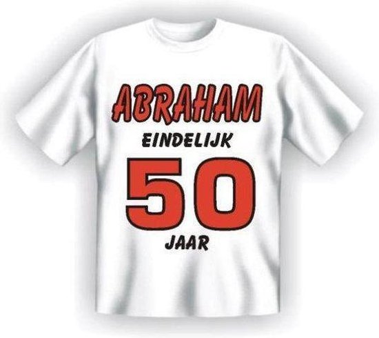 Beste bol.com | Benza T-Shirt - ABRAHAM eindelijk 50 jaar - (Leuk PP-58