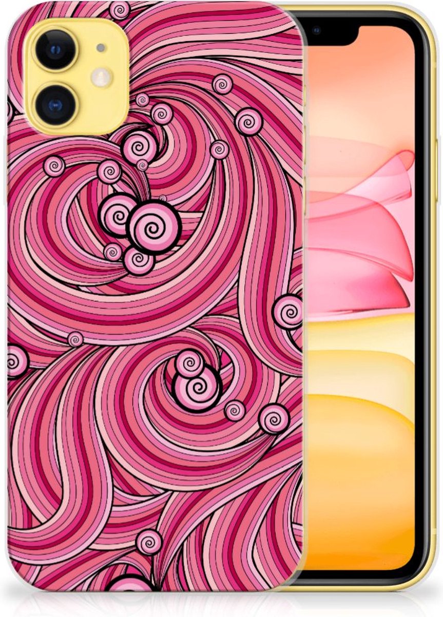 Apple iPhone 11 Hoesje maken Swirl Pink