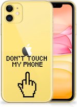 Back Case Geschikt voor iPhone 11 Silicone-hoesje Finger DTMP