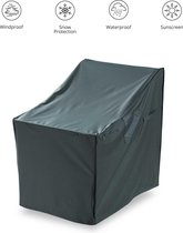 Lumaland de protection pour mobilier de jardin - Housse imperméable pour Pile de chaises de jardin - 119 (H) x 85 (L) x 65 (P) x 80 (H) cm - Oxford 600D 280 g / m² - Grijs