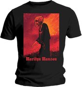 Marilyn Manson Heren Tshirt -M- Mad Monk Zwart