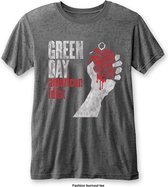 Green Day Heren Tshirt -XL- American Idiot Vintage Grijs