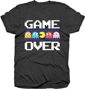 PacMan Heren Tshirt -XL- Game Over Zwart