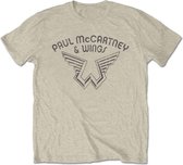 Paul McCartney Heren Tshirt -L- Wings Logo Creme