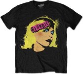 Blondie Heren Tshirt -L- Punk Logo Zwart