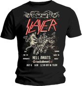 Slayer - Vintage Flyer heren unisex T-shirt zwart - L