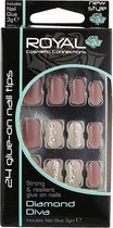 Royal 24 Glue-On Nail Tips Diamond Diva (Met nagellijm)