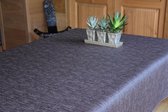 Luxe Stof Geweven Gecoat Tafellaken - Tafelzeil - Tafelkleed – Duurzaam - 140cm x 250cm - Matrix Bruin/Grijs/Taupe