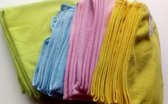 microvezeldoek 40 x 40 cm - groen, geel, blauw, roze - 20 stuks totaal