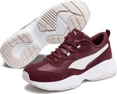 PUMA Cilia SD Sneakers Dames - Vineyard Wine-Pastel Parchment-Puma Silver-Puma White - Maat 40