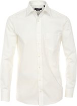 CASA MODA comfort fit overhemd - beige - Strijkvrij - Boordmaat: 40