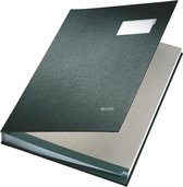 Leitz Kartonnen Vloeiboek met 20 Scheidingsbladen en Etikethouder - 100% Gerecycled Materiaal - Zwart