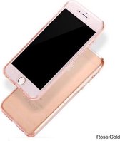 DrPhone - iOS Smartphone 7+ Hoesje - Dual TPU Case - 360 Graden Cover - 2 in 1 Case ( Voor en Achter) Transparant rosegold