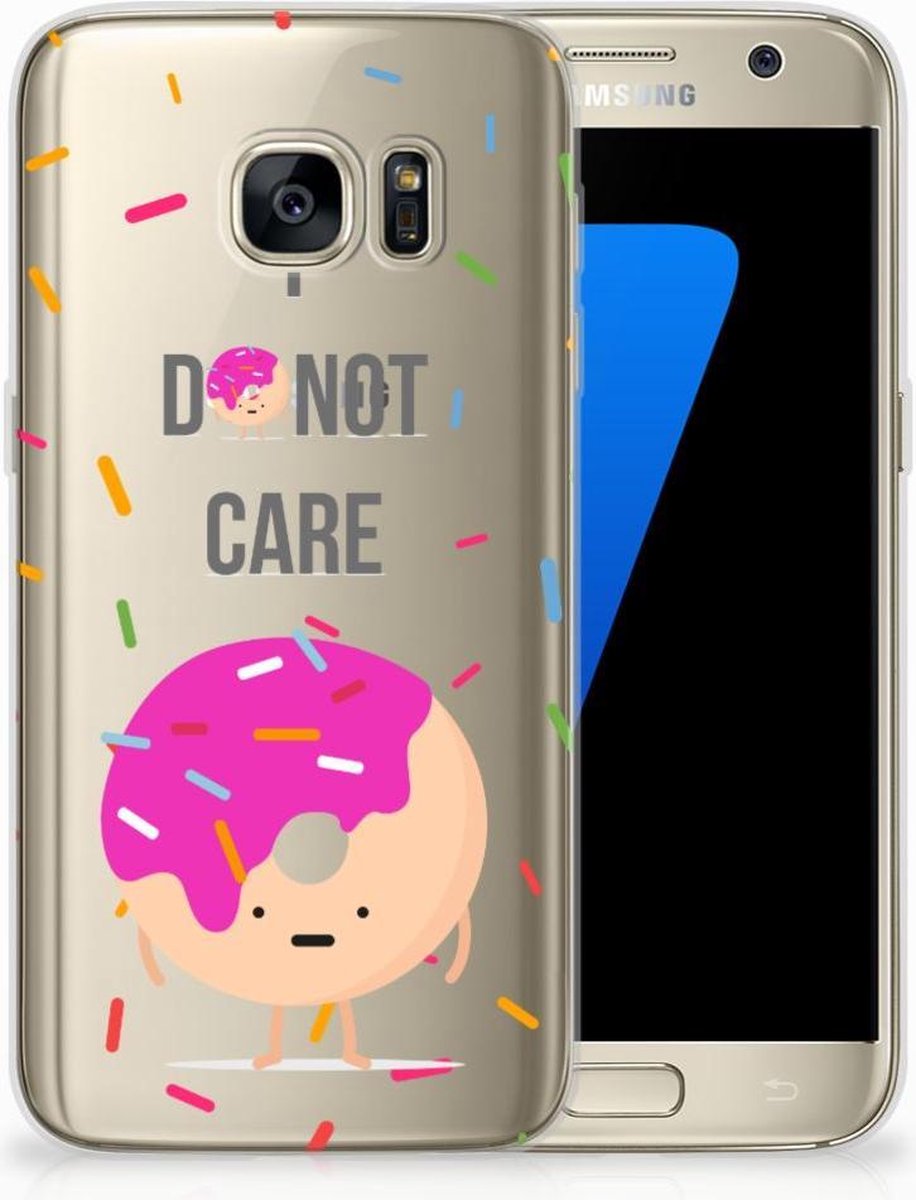 Samsung Galaxy S7 Siliconen Case Donut Roze