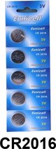 5x CR2016 Lithium Knoopcel Batterij