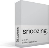 Snoozing - Katoen - Kinderhoeslaken - Wiegje - 40x80 cm - Grijs