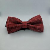 Strik rood met patroon – vlinderdas / vlinderstrik – luxe accessoires voor heren
