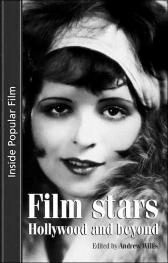 Boekomslag met een zwart-witfoto van een filmster uit de jaren '20 met de tekst 'Film stars Hollywood and beyond'.