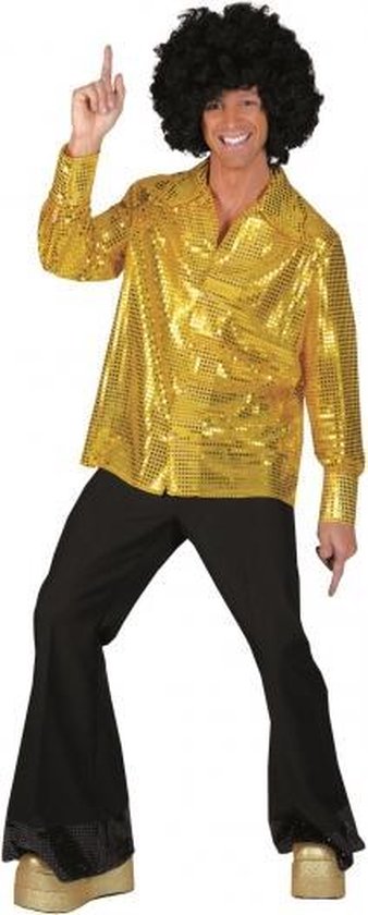 Gouden pailletten blouse heren 52-54 (l/xl) | bol.com