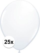 Qualatex ballonnen wit 25 stuks