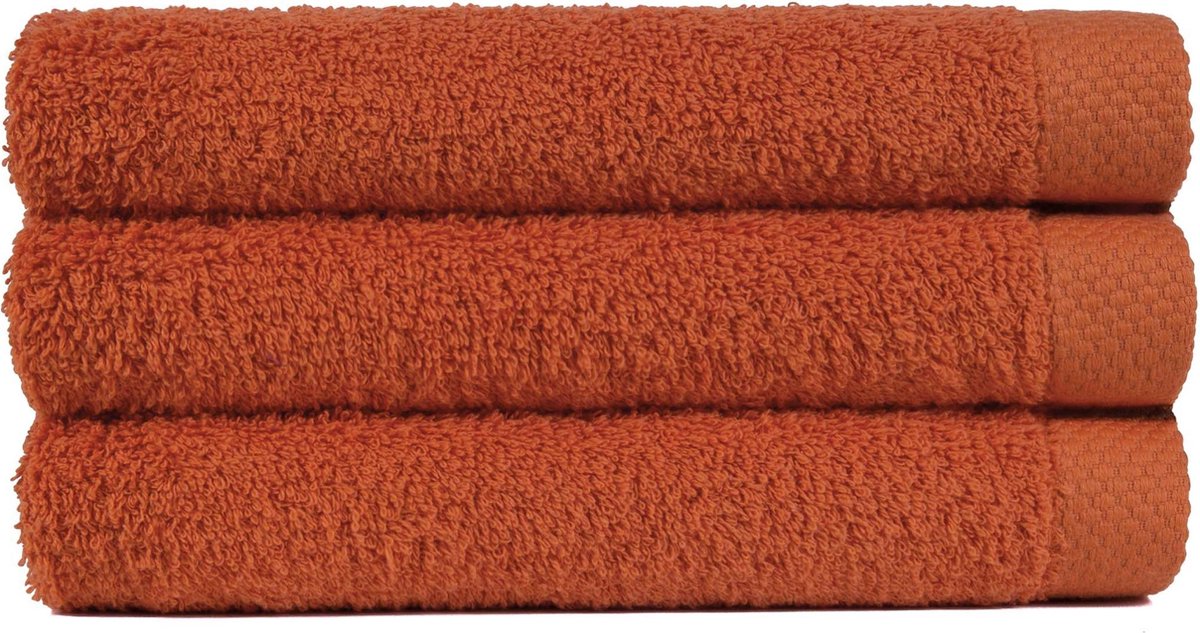 rijk Rechthoek opbouwen Handdoek 50x100 cm Uni Pure Royal Saffraan Terra - 4 stuks | bol.com