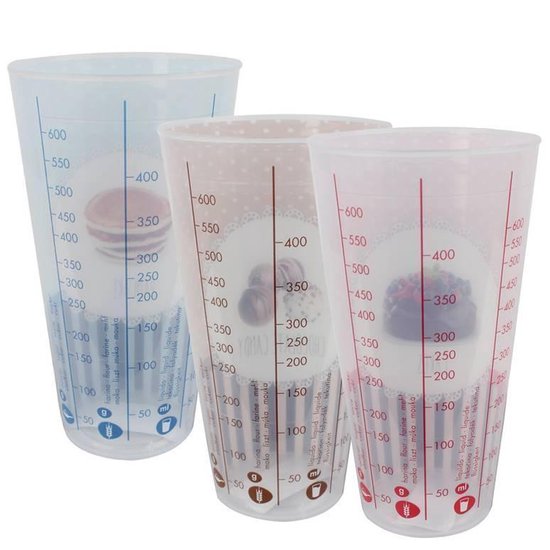 FiTspi 25 stuks doorzichtige plastic mengbeker, 600CC 600 ml bekers gekalibreerd oplosmiddelbestendig, maatkannen transparante herbruikbare mengbeker voor het mengen van harsverf vlek epoxy