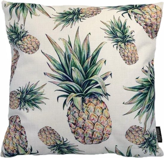 Pineapples - Ananas Kussenhoes | Katoen / Linnen | 45 x 45 cm