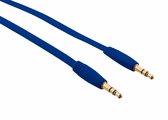 Trust Flat Audio Cable, 3,5mm, Mâle, 3,5mm, Mâle, 1 m, Bleu