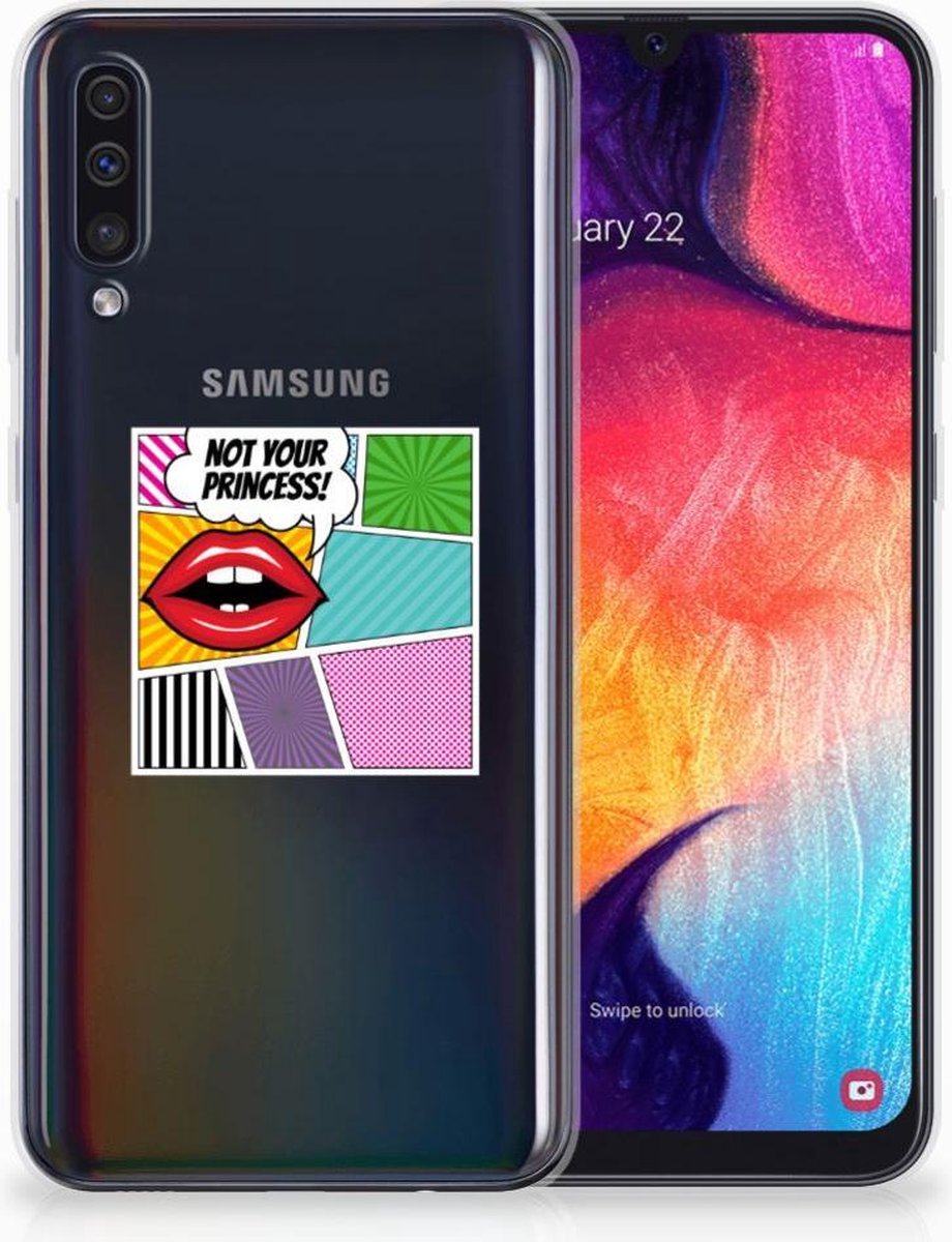 Samsung Galaxy A50 Silicone Back Cover Popart Princess