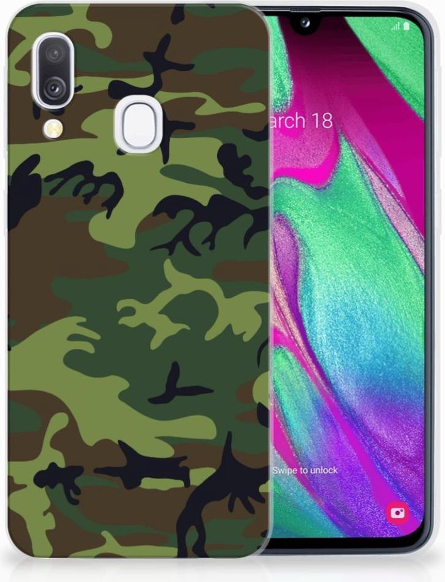 Samsung Galaxy A40 TPU bumper Army Dark