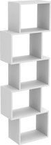 Vakkenkast roomdivider gestapeld kubus design Yoep open 5 vakken wit
