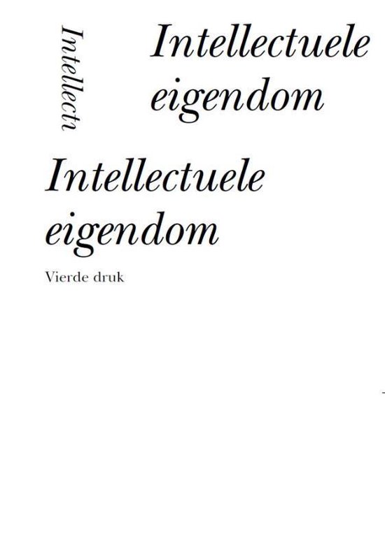Tekst & Commentaar - Intellectuele eigendom - cover