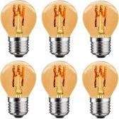 6 stuks - LEDmaxx LED filament kogellamp E27 3W 2200K 100lm dimbaar