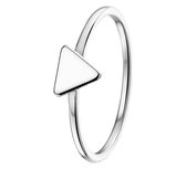 Ring Driehoek Zilver Gerhodineerd