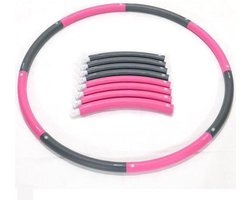 Weight hoop New Style - Fitness Hoelahoep - 1.4 kg - Ø 100 cm - Roze/Grijs