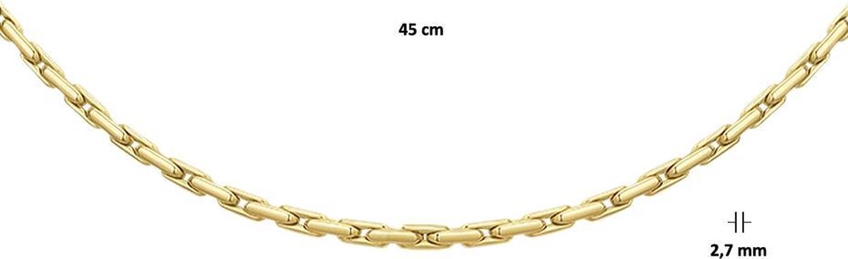 Sparkle14 Ketting Cardano 2,7 mm 45 cm - Goud | bol.com
