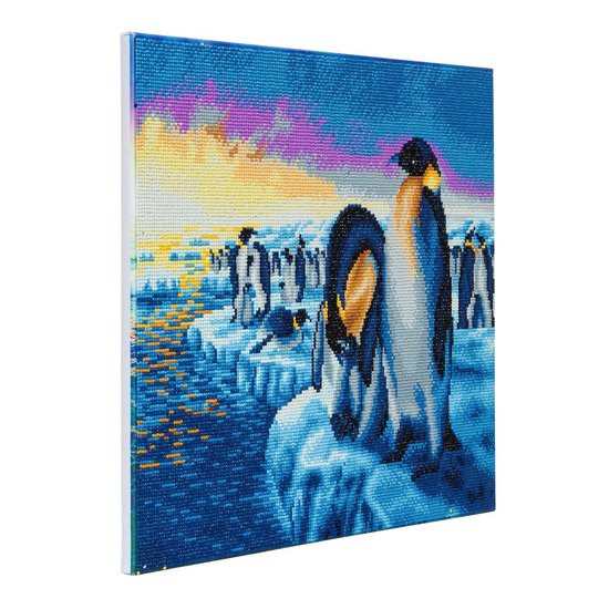 Diamond Painting Crystal Art Kit ® Penguins of the Artic, 40x50 cm